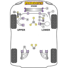 2 x Powerflex PFF85-1004-19H PU Lagerung Stabi Vorderachse 19mm fr VW T3 1985-->(Nr.4)