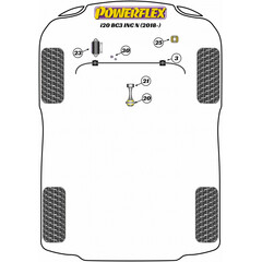 1 x Powerflex PFF26-225 PU Oberes Motorlager Einsatz fr Hyundai i20 2020