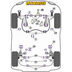 2 x Powerflex PFF85-410PA hinteres Querlenker Lager vorn fr Audi VW Seat Skoda