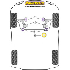 Powerflex PFF50-420P PU Buchse Drehmomentsttze Motorlager Unten fr Peugeot Citroen (Nr.20)