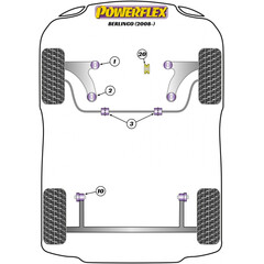 Powerflex PFF50-420P PU Buchse Drehmomentsttze Motorlager Unten fr Peugeot Citroen (Nr.20)