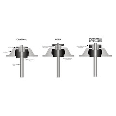 2 x Powerflex PFF85-431W PU Domlager Federteller Scheibe passend fr VAG (Nr.11)