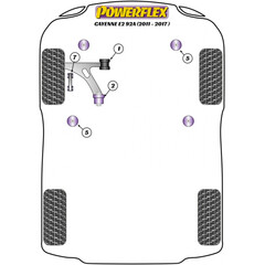 2 x Powerflex PFF57-1201 PU Buchse Querlenker Vorderachse Unten Vorne fr Porsche Cayenne (Nr.1)