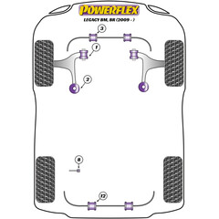 2 x Powerflex PFF69-902 Hintere PU Buchsen Querlenkerlager Vorderachse fr Subaru (Nr.2)