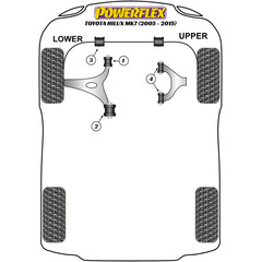 2 x Powerflex PFF76-802-14 PU Buchse Querlenkerlager Vorderachse Hinten 14mm fr Toyota (Nr.2)