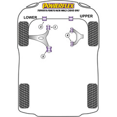 4 x Powerflex PFF76-804 PU Buchsen Querlenkerlager Vorderachse Oben fr Toyota Lexus (Nr.4)