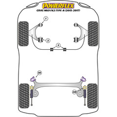 2 x Powerflex PFR25-910 PU Buchsen Hinterachslager fr Honda Civic FK2 Type R (Nr.10)