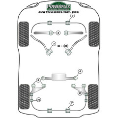 2 x Powerflex PFF5-801H PU Buchsen fr Druckstreben obere Querlenker fr BMW e24 Serie 2 + e28