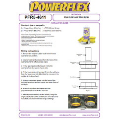 2 x Powerflex PFR5-4611 PU Buchsen Hinterachse hintere Tonnenlager BMW E46 Z4 X3 ( E84 )