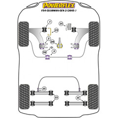 2x Powerflex PFR5-1311 PU Buchse Hinterachse Unten Auen fr BMW MINI (Nr.11)