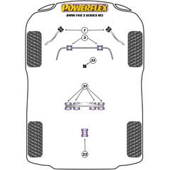 2 x PFF5-1203-26.5 Front Anti Roll Bar Bush 26.5mm e82 M Coupe E90 M3 M2 M4  (No.3)