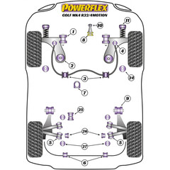 2 x Powerflex PFR85-425 Rear Diff Mounting Bush Audi VW 4WD (No.25)