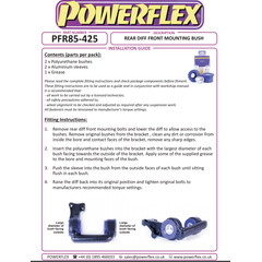 2 x Powerflex PFR85-425 Rear Diff Mounting Bush Audi VW 4WD (No.25)