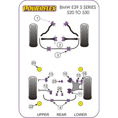 Powerflex PFR5-523 Verstrkung hintere Tonnenlager Hinterachse BMW e39 Limo (No.22)