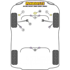 2 x Powerflex PFR3-210-18 Stabilisator Stabi Buchse hinten 18mm (No.10)