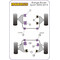 2 x Powerflex PFR32-411 hintere Buchsen unterer Querlenker Hinterachse Land Rover Discovery 3 4 Range Rover Sport