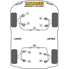 2x Powerflex PFR32-413 PU Hinterer Oberer Querlenker Hintere Buchse fr Land Rover (Nr.13)