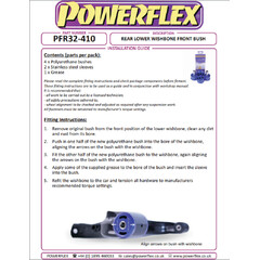 2 x Powerflex PFR32-410 vordere Buchsen unterer Querlenker Hinterachse Land Rover (Nr.14)