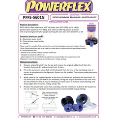 Powerflex PFF5-5601G aluminumverstrkte Querlenkerbuchsen exzentrisch BMW e46 E85 E86 Z4