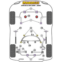 Powerflex PFR5-4613 Rear Subframe Rear Bush Insert BMW e83 X3 Z4 e85 e86 all e46 (No.11)