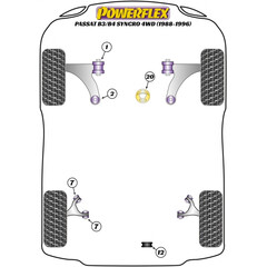 Powerflex PFF85-245R hinteres rechtes Motorlagereinsatz (Diesel) VW Golf 2 Jetta 2 Passat 35i SEAT Toledo (No.20)