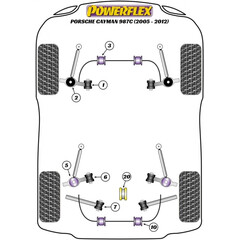 2 x Powerflex PFF57-802 PU Buchse auen Querlenker vorn verstellbar fr Porsche 997 991 992 987