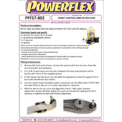 2 x Powerflex PFF57-802 PU Buchse auen Querlenker vorn verstellbar fr Porsche 997 991 992 987