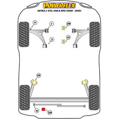 2 x Powerflex PFF80-1404 PU Buchsen Achsschenkel Gabel Vorn fr Opel Astra J GTC (No.4)