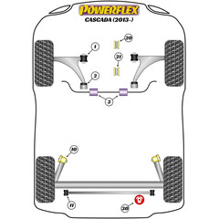 Powerflex PFF80-1421 PU Verstrkungseinsatz hinteres Motorlager fr Opel Astra J Cascada Zafira C (No.21)