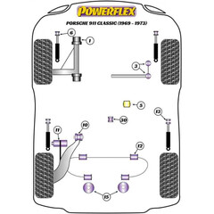 2 x Powerflex PFR57-409 Rear Trailing Arm Support Plate Bush Porsche 911 912 Classic (No.11)