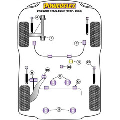 2 x Powerflex PFR57-409 Rear Trailing Arm Support Plate Bush Porsche 911 912 Classic (No.11)