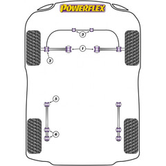 2 x Powerflex PFF73-201BLK Black Series Front Track Control Arm Inner Bush (No.1)