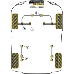 4 x Powerflex PFR73-206BLK PU Buchsen Lngslenker Hinterachse fr Chevrolet Opel Suzuki (Nr.6)