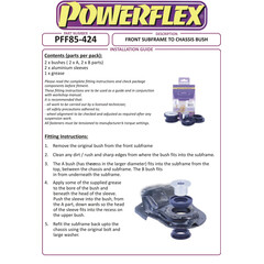 2x Powerflex PFF85-424 PU Buchsen Vorderachskrper fr VW Golf 4 Bora Beetle Audi A3 Skoda Octavia Seat Leon Toledo (Nr.24)