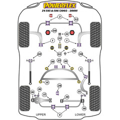 Powerflex PFR5-4618 uere PU Buchsen unterer und Oberer Querlenker der Hinterachse fr BMW E36 E46 Z4 X3 (Nr.18)