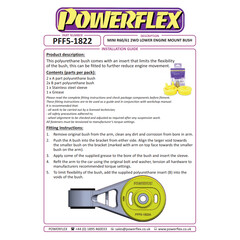 Powerflex PFF5-1822 LOWER ENGINE MOUNT LARGE BUSH/ Dogbone Mini R60 R61