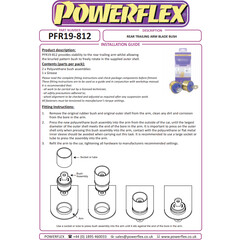 2 x Powerflex PFR19-812 PU Lager Lngslenker Hinterachse fr Ford Focus C-Max Kuga Volvo C30 C70 S40 V50