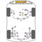 2 x Powerflex PFR1-825 PU Lager Längslenker Hinterachse für Alfa 147 156 GT (No.25)