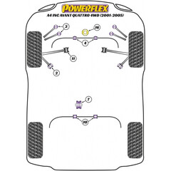 4 x Powerflex PFF3-203G Adjustable FRONT UPPER ARM TO CHASSIS BUSH Audi A4B5 A6 C5 VW Passat B5 No.14