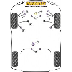 4 x Powerflex PFF3-203G Adjustable FRONT UPPER ARM TO CHASSIS BUSH Audi A4B5 A6 C5 VW Passat B5 No.14