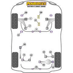 2 x Powerflex PFF80-1230 vordere PU Buchsen Aggregatetrger fr Opel Vectra C Signum Saab