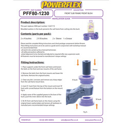 2 x Powerflex PFF80-1230 vordere PU Buchsen Aggregatetrger fr Opel Vectra C Signum Saab