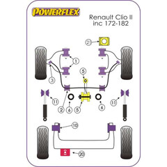 Powerflex EXH020 Rear Chassis Exhaust Mount Bush for Renault Clio II
