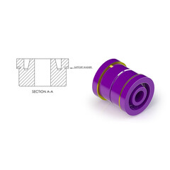 2 x Powerflex PFR1-510 PU Buchsen Lngslenker Hinterachse fr Alfa Romeo 159, Brera, Spider 939 (Nr.10)