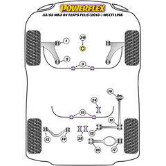 Powerflex PFR85-525 hinteres PU Lager Differential Audi A3 S1 TT VW Golf 5 6 AWD (Nr.25)