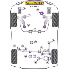 Powerflex PFR85-525 hinteres PU Lager Differential Audi A3 S1 TT VW Golf 5 6 AWD (Nr.25)