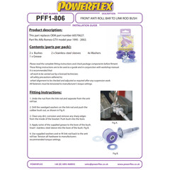 2x Powerflex PFF1-806 PU Buchse Stabilisator an Koppelstange fr Alfa Romeo GTV Spider 916 (Nr.6)