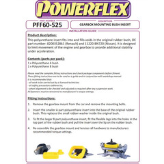 Powerflex PFF60-525 PU Verstrkungseinsatz Getriebelager Renault Clio III Megane