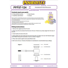 Powerflex PFR57-124 PU hintere Buchse Getriebesttze Porsche 964 993 RWD (No.24)