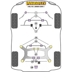 2 x Powerflex PFR5-1913-13 PU Stabilager 13mm Hinterachse fr BMW 1er 2er 3er 4er (Nr.13)